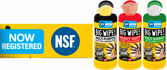 BIG WIPES just got even Safer as we achieve NSF Registration