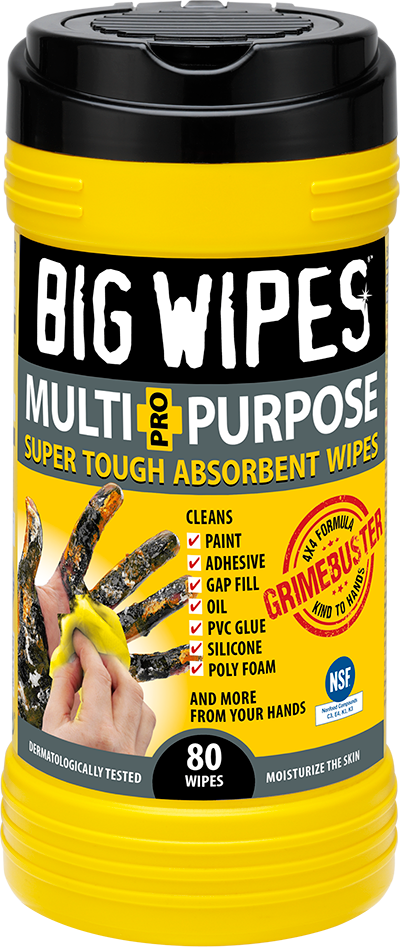 Safety: Big Wipes 4x4 Industrial Strength Wipes - Contractor